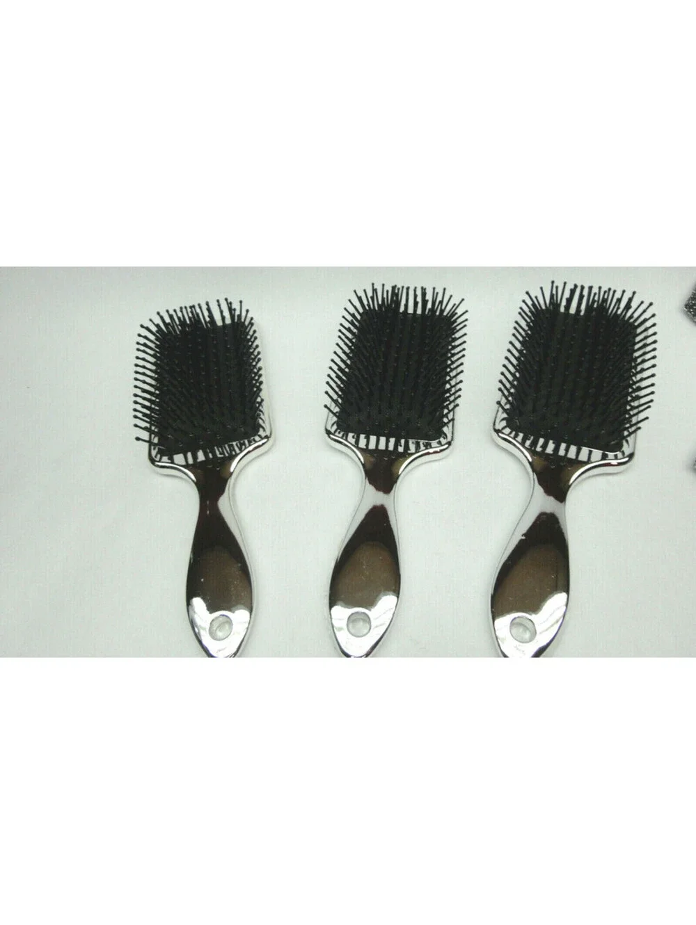 3 Pack Plastic Paddle Hair Brush Silver by Macy's Beauty Collection